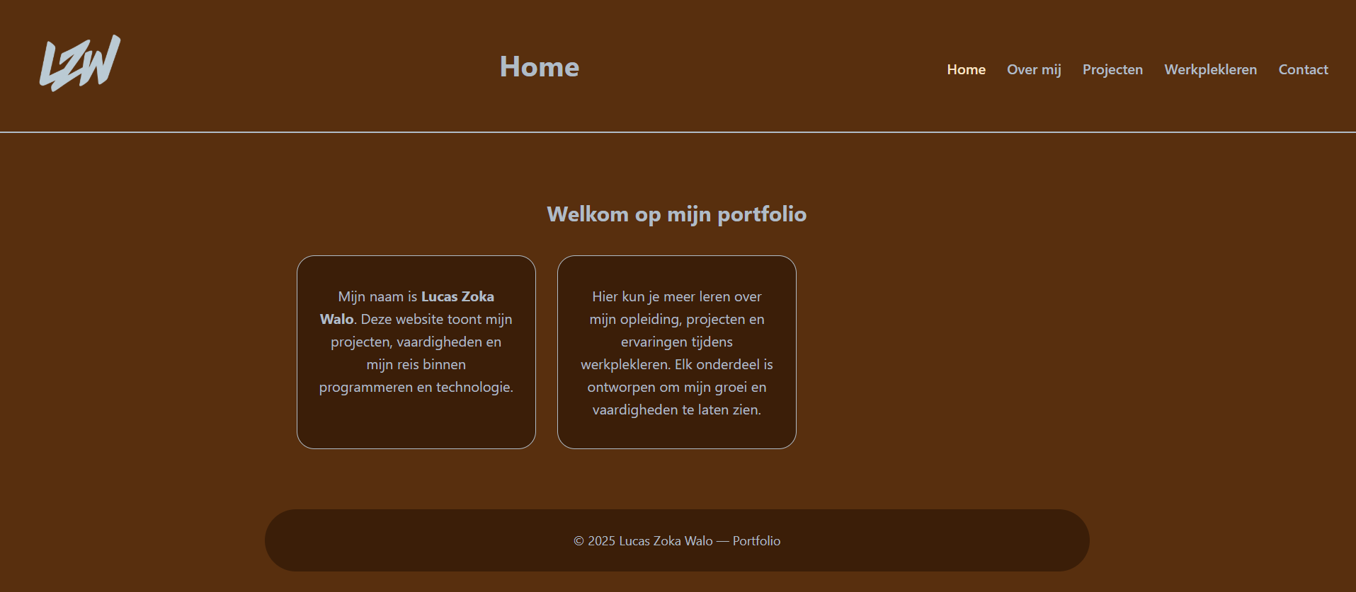 Screenshot portfolio-website